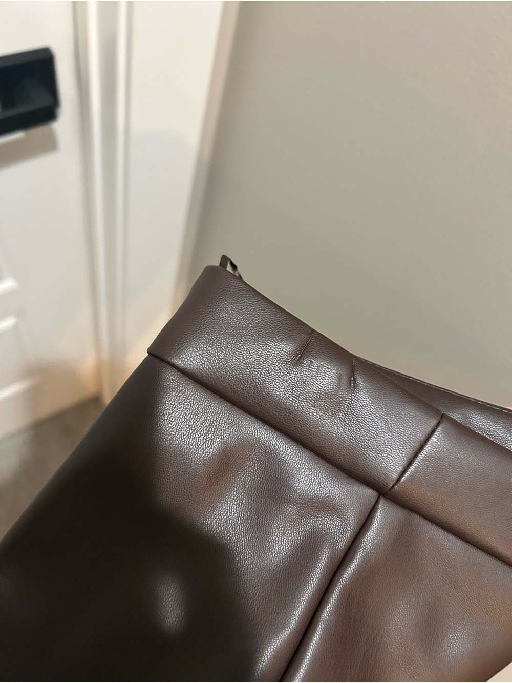 Banana Republic Dark Brown Faux Leather Mini Skirt - Picture 6 of 7